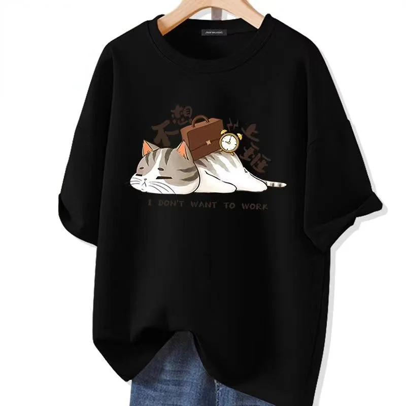 Kawaii Cat Graphic T-Shirt 2