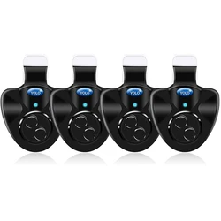 Enhanced Electronic Fishing Rod Bite Alarm with LED Indicator and High Sensitivity (4Pcs)