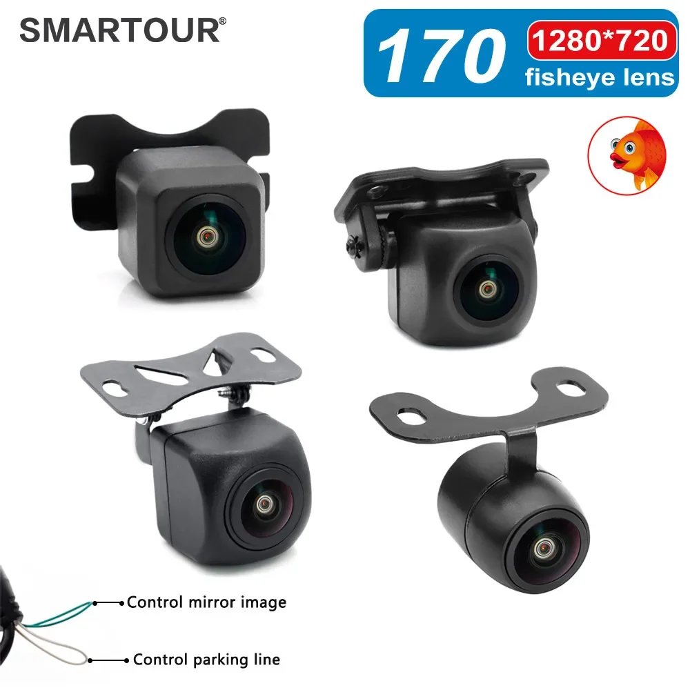 

Автомобильная камера заднего вида Smartour, камера заднего вида с функцией ночной съемки, автомобильная парковочная камера с CCD, автомобильный монитор заднего вида, 170 градусов, стандартное HD-видео