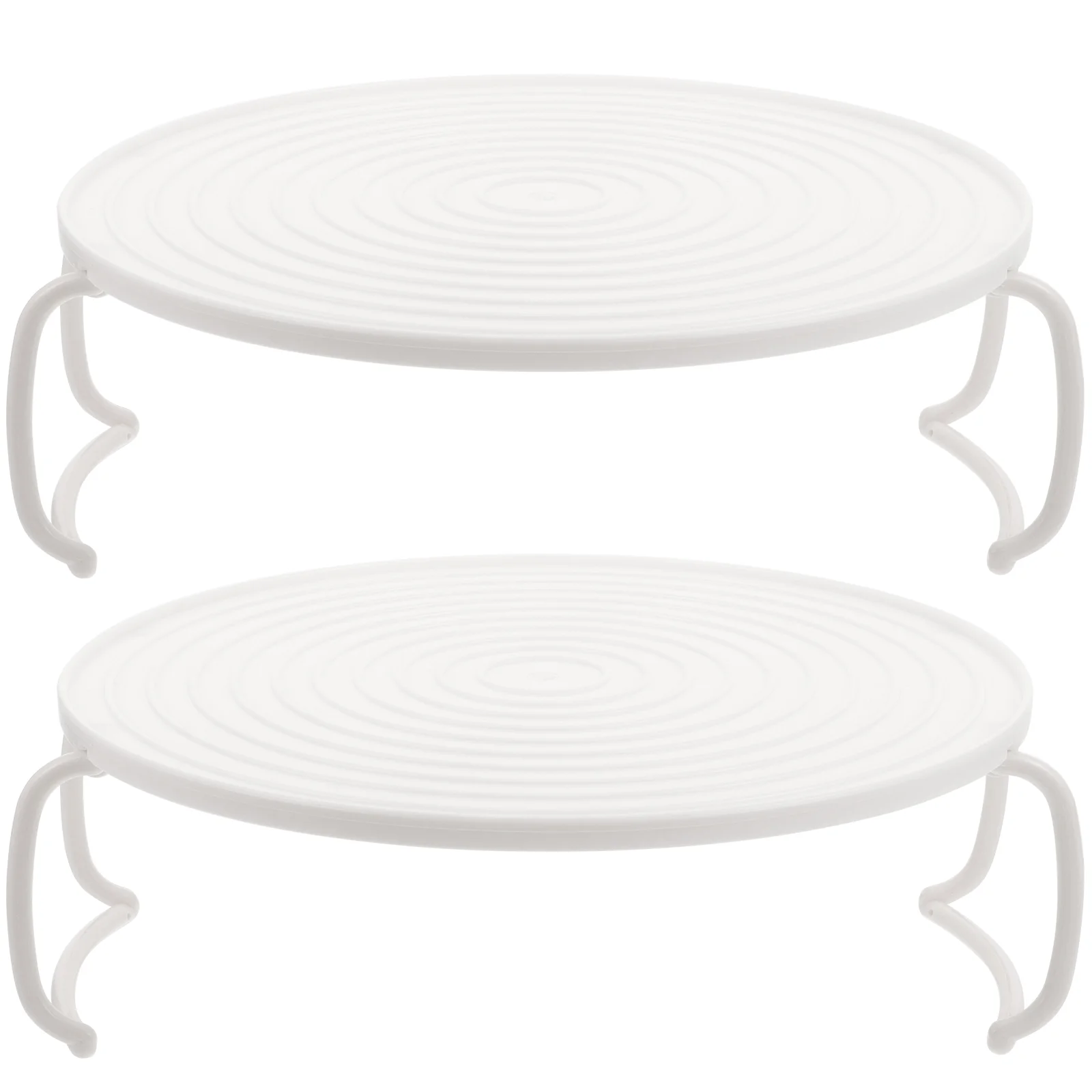 

2pcs Rouded Mircrowave Oven Rack Layered Steaming Tray Kitchen Accessory