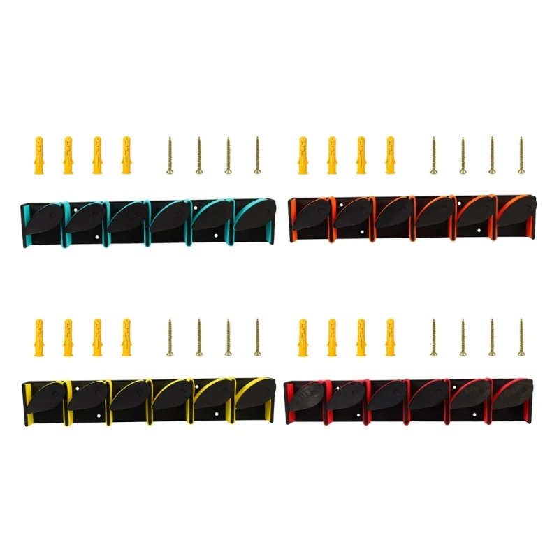 Wall Mounted Fishing Rod Holder, Storage Rack, Pole, Vertical Support, Holds 6 Fishing Rod, Easy to Install