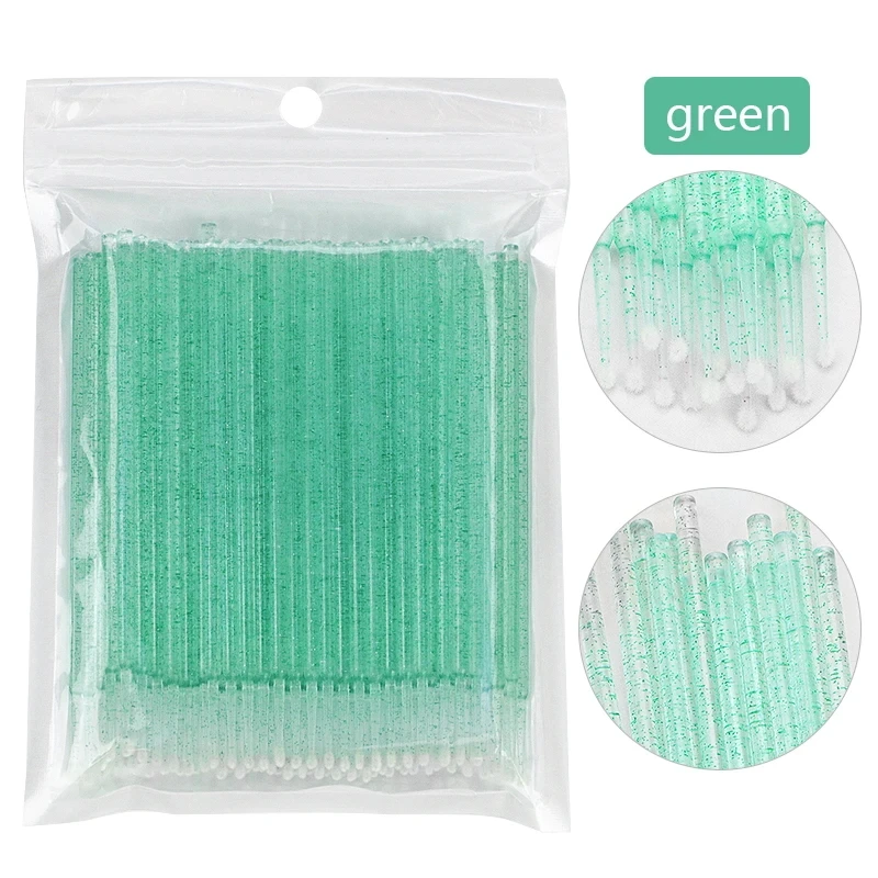 100Pcs Eyelash Cleaning Brush Lash Extension Micro Cotton Swab Individual thumbnail 7
