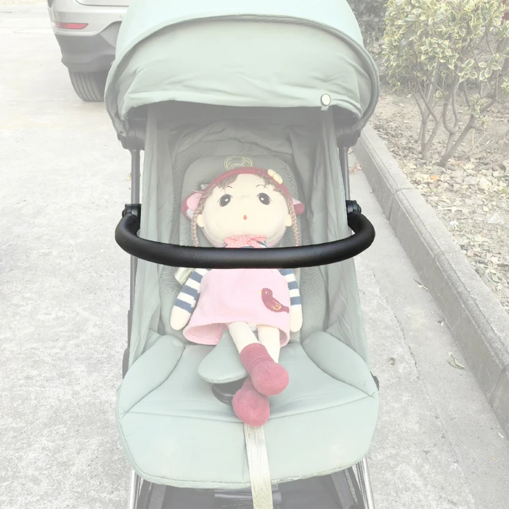 Stroller Armrest For Cybex Coya Buggy Bumper Bar With Leather Cover Clamps Angel Adjustable Baby Replacement Accessories