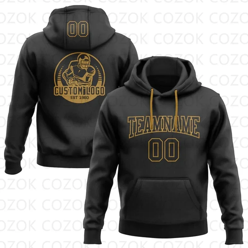 

Customized Hoodies Black Yellow Colour Jersey 3D Printed Unisex Pullovers Hoodie Casual Sweatshirts