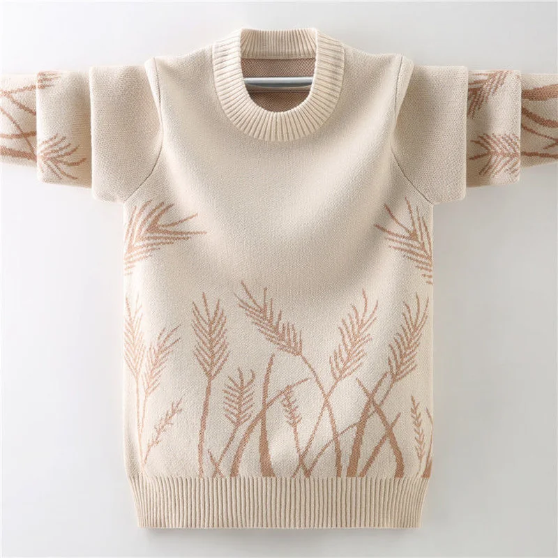 Children's Sweater Autumn Winter Pullover Boys Knitted Warm Sweaters Fashion Kids Tops 6 8 10 12 Years Teenage Boys Clothes