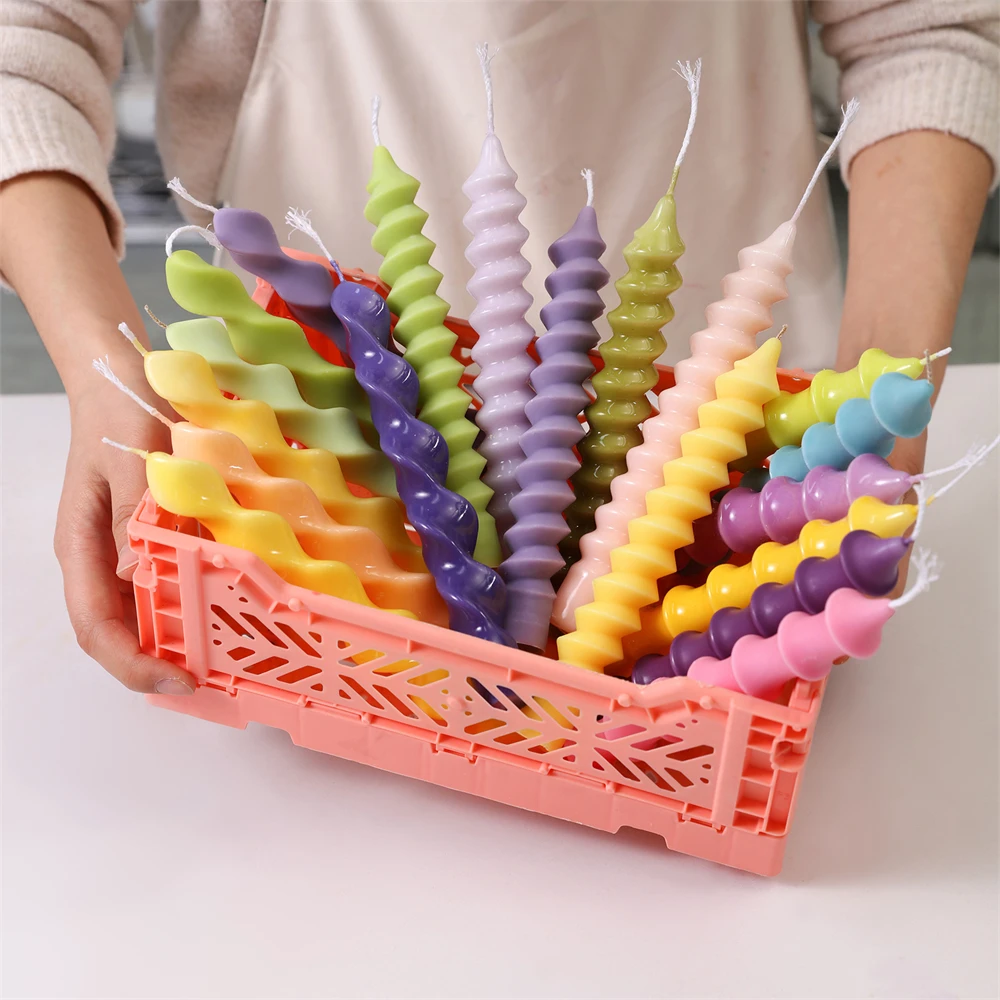 NICOLE Molde de silicona para velas en espiral fabricaci n de velas 