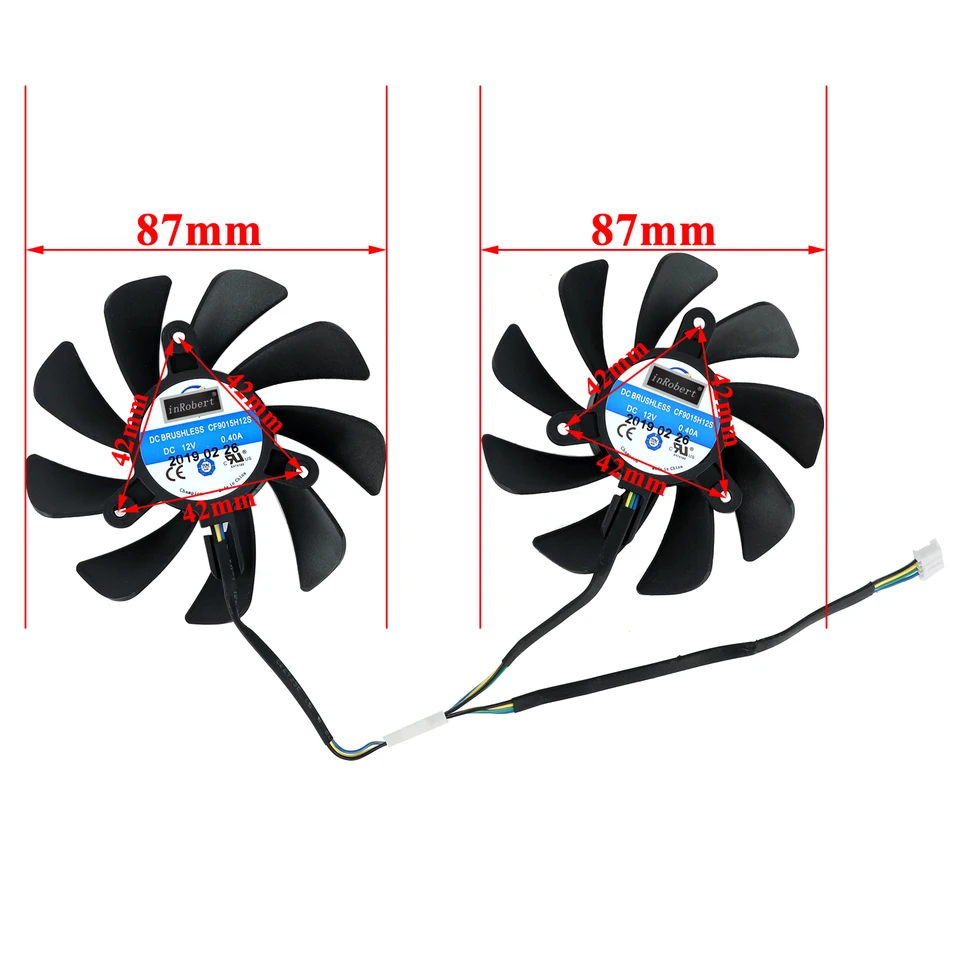 Chungpham 87MM CF9015H12S 12V 0.4A 4Pin RTX2060 Replacement Graphics Card