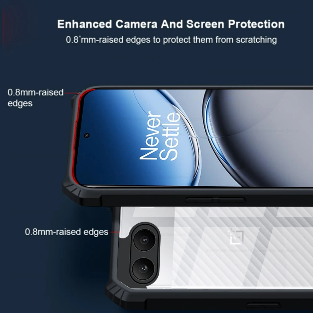 High-Quality Transparent Acrylic Shockproof Case - Hard PC+TPU Protection