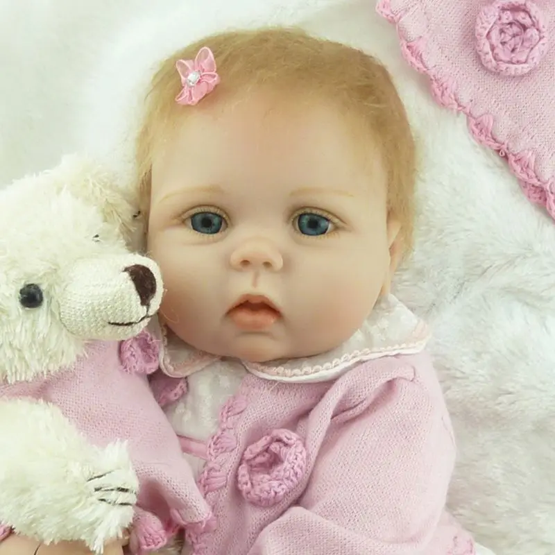 

55cm for Doll Realistic Soft Silicone Vinyl Newborn Babies Toy Curly Girl