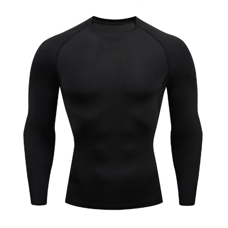Fitness Clothing Men's Long Sleeve Running Basketball Training Basecoat T-shirt Tight Fit High Elastic Fast Dry Compression yoga