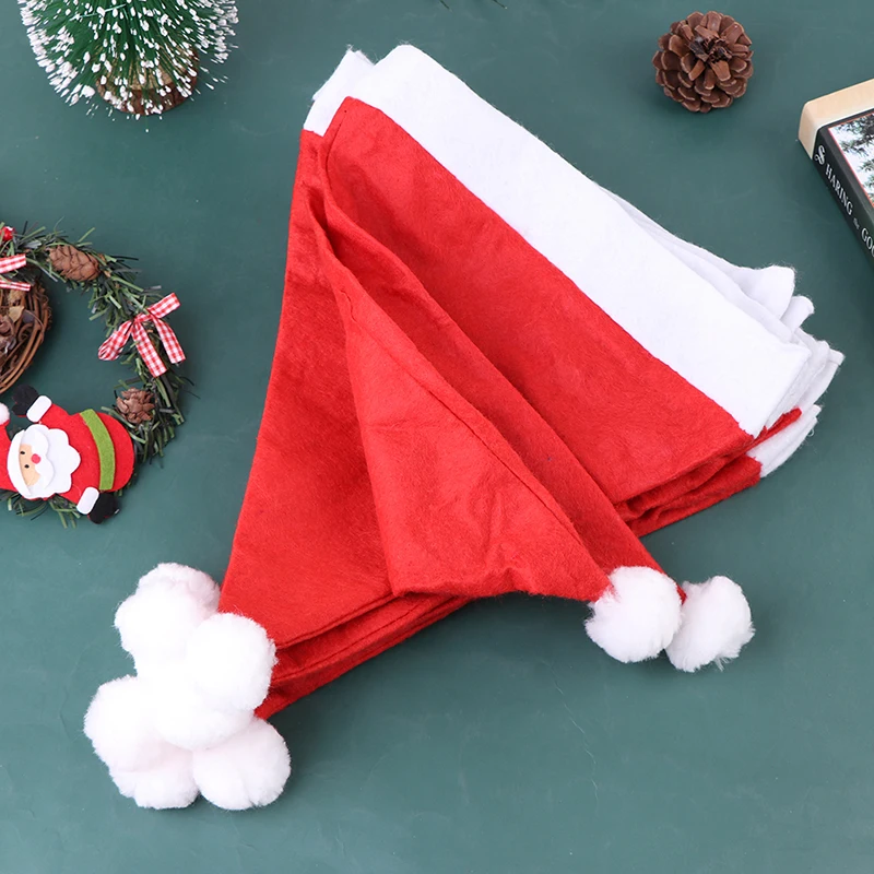 

Adults Kids Christmas Hats Non-woven Fabric Santa Claus Xmas Hats Cap Merry Christmas New Year Party Festival Decoration Gifts