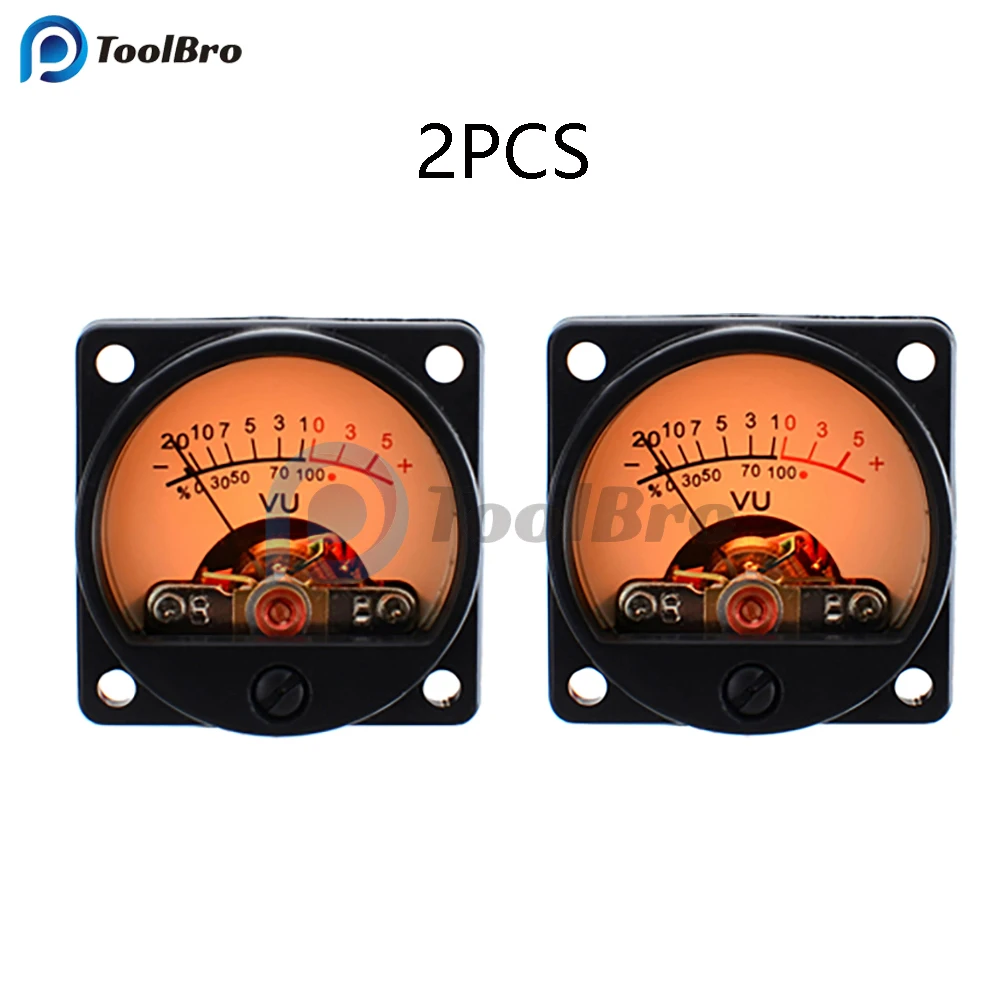 VU Meter quadrato Spettrometro musicale Doppio VU Meter Pannello in alluminio Retroilluminazione calda a LED Doppia modalà Oscillazione Ampiezza regolabile  44