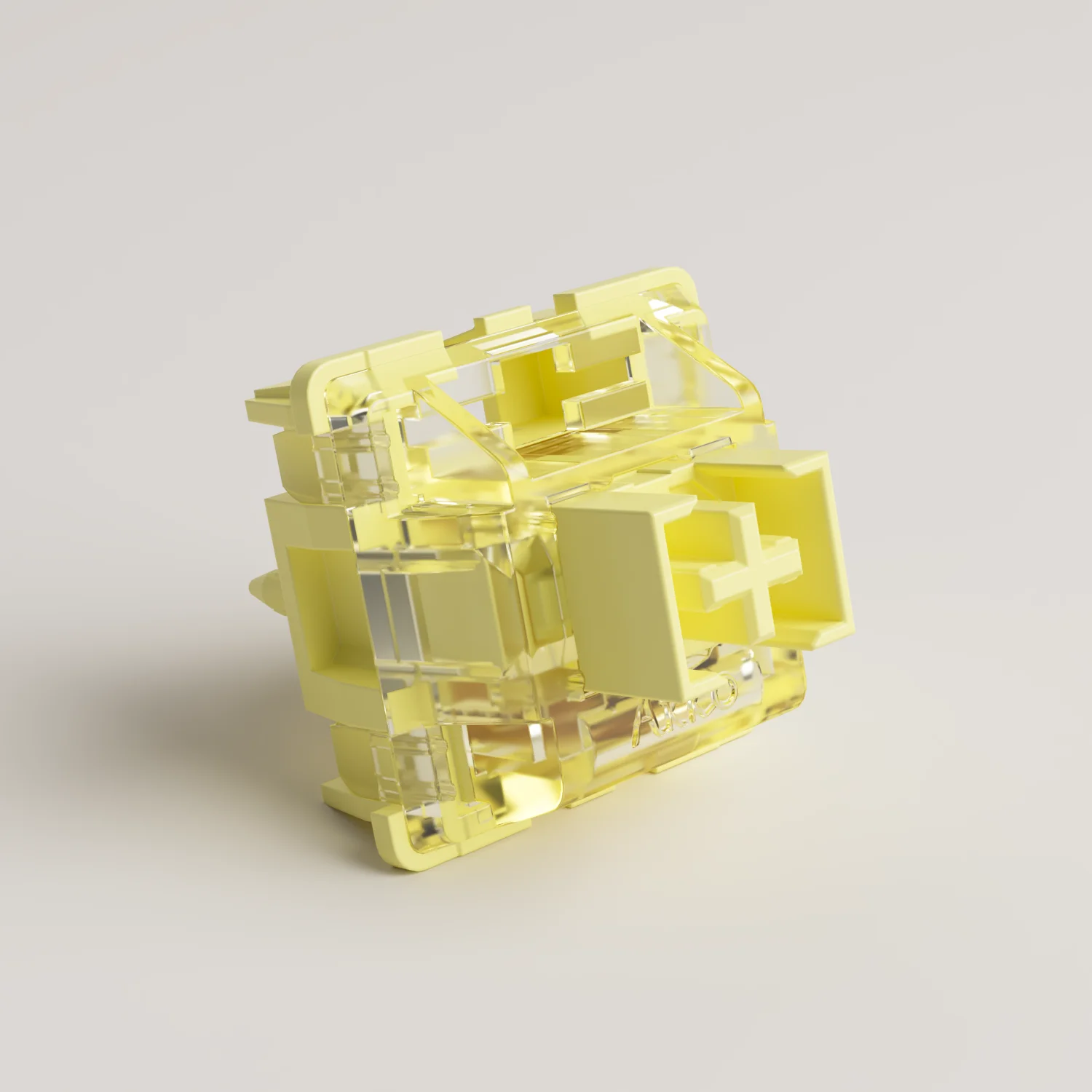 Interruptor Akko-linear Compatível com Teclado Mecânico mx Interruptores Amarelo Creme Haste à Prova de Poeira v3 Pro Pinos 50gf 45 Pcs - Imagem 3
