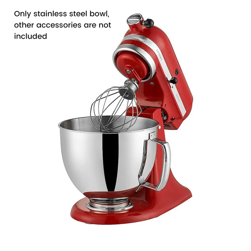 N85R For Kitchenaid Classic&Artisan Series 4.5QT/5QT Mixer 304 Bowl Stainless Steel Mixer Bowl Dishwasher Safe