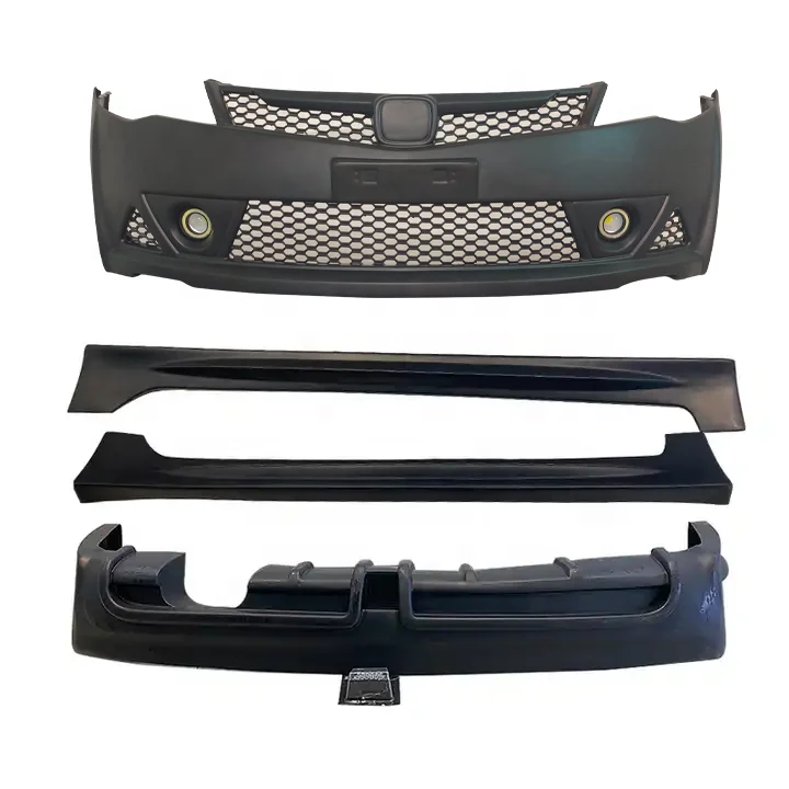 

Hot selling ABS Material RR Style Car Bumper Front Bumper Rear Diffuser Side Skirts For Honda Civic CIIMO 2006-2009 Car Bodykit