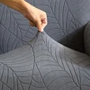 1pc Leaves Jacquard Square Ottoman Cover Elastic Soft Footrest Slipcovers Anti-slip Removable Footstool Cover for Home Decor 5