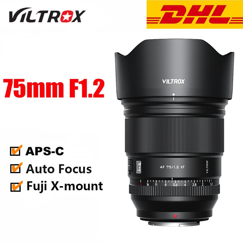Viltrox 75Mm F1.2 Obiettivo Di Messa A Fuoco Automatica Grande Apertura Ritratto Aps-C Per Fuji X Fujifilm Xf Mount Camera X-T4 T100 X-H2S X-T30 X-Pro