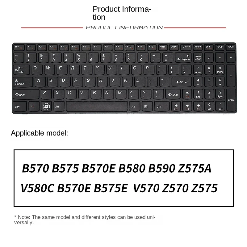 Sostituire Il Vestito Per La Tastiera Del Computer Portatile Lenovo Z575A V580C B570E B575E B580 V570 B575 B590