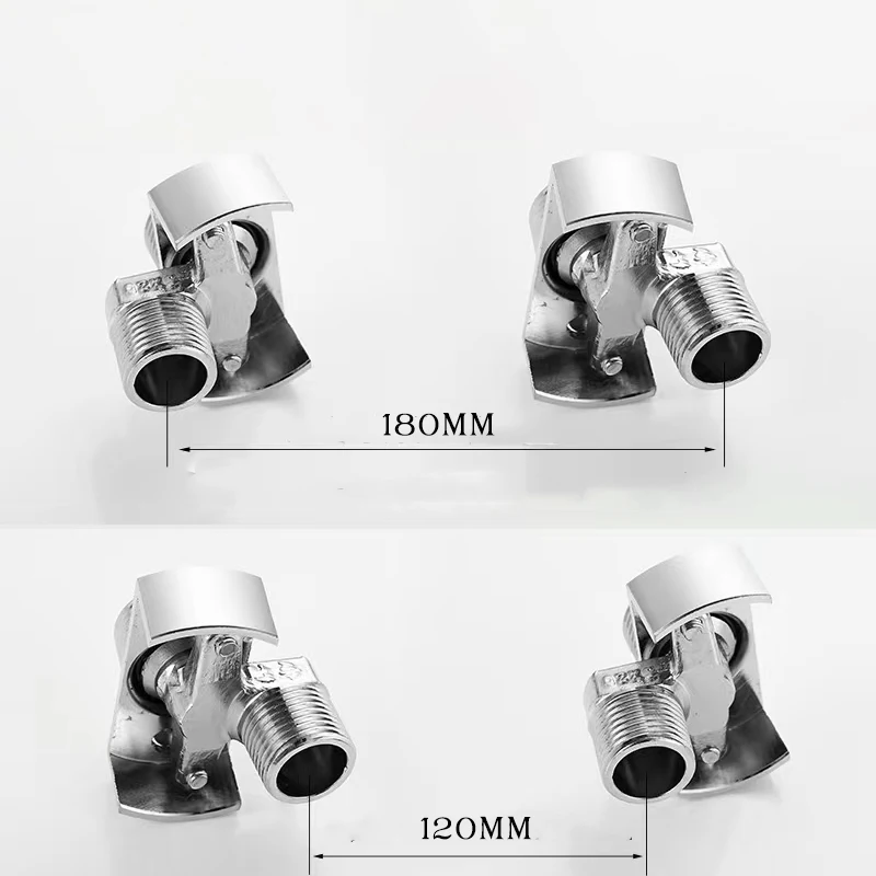 Universal shower angle curved foot curved eccentric elongation variable diameter shower accessories conversion crank foot