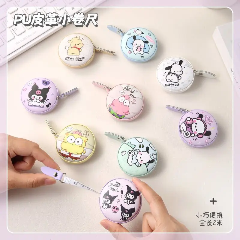 

Sanrio Hellokitty Mymelody Pachacco Kuromi Cinnamoroll Cartoon Small Tape Measure Mini Tape Measure Soft Ruler Meter Ruler 2m