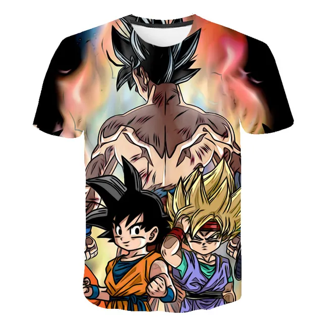Dragon-Ball Z T Shirt Children New Kawaii 2021 Funny Summer Cartoon 3D T-shirt For Boys Girls Kid Clothing Unisex Short Sleeves