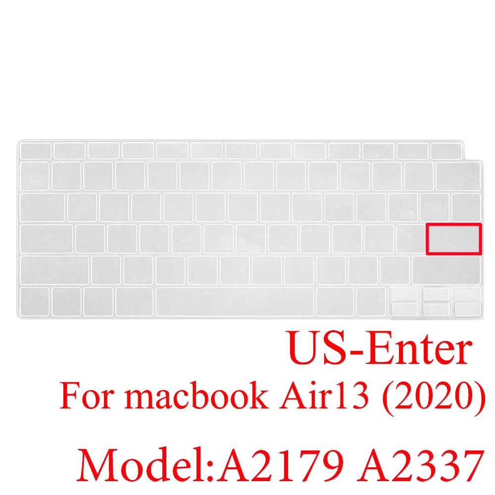 Redlai – Housse De Clavier Pour Macbook Air 13 2020 M1 A2337 A2179, En  Silicone Transparent, Protecteur Pour Nouvel Air - Protection De Clavier -  AliExpress