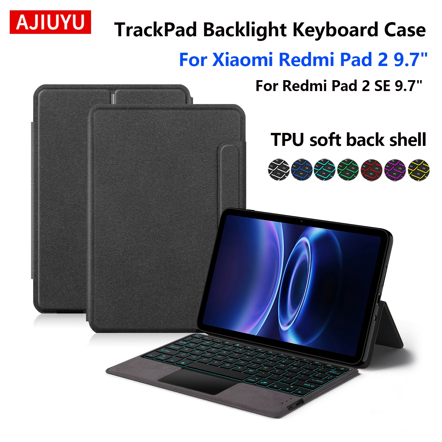 Illuminated Keyboard Case with Trackpad for 9.7 Tablet - Protective Cover
