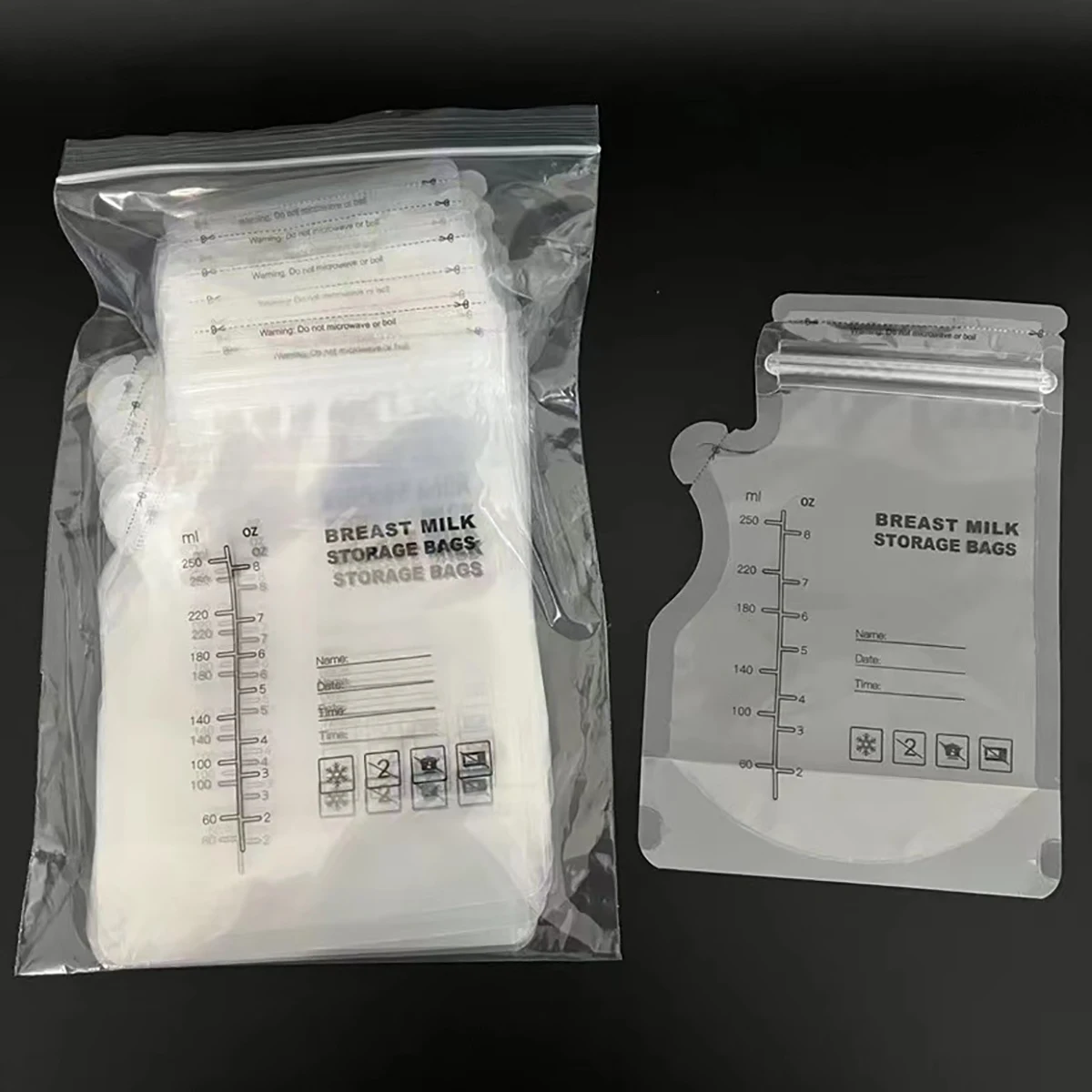 30 English spout milk storage bag Baby bottle bag double bone seal not Contains bisphenol A