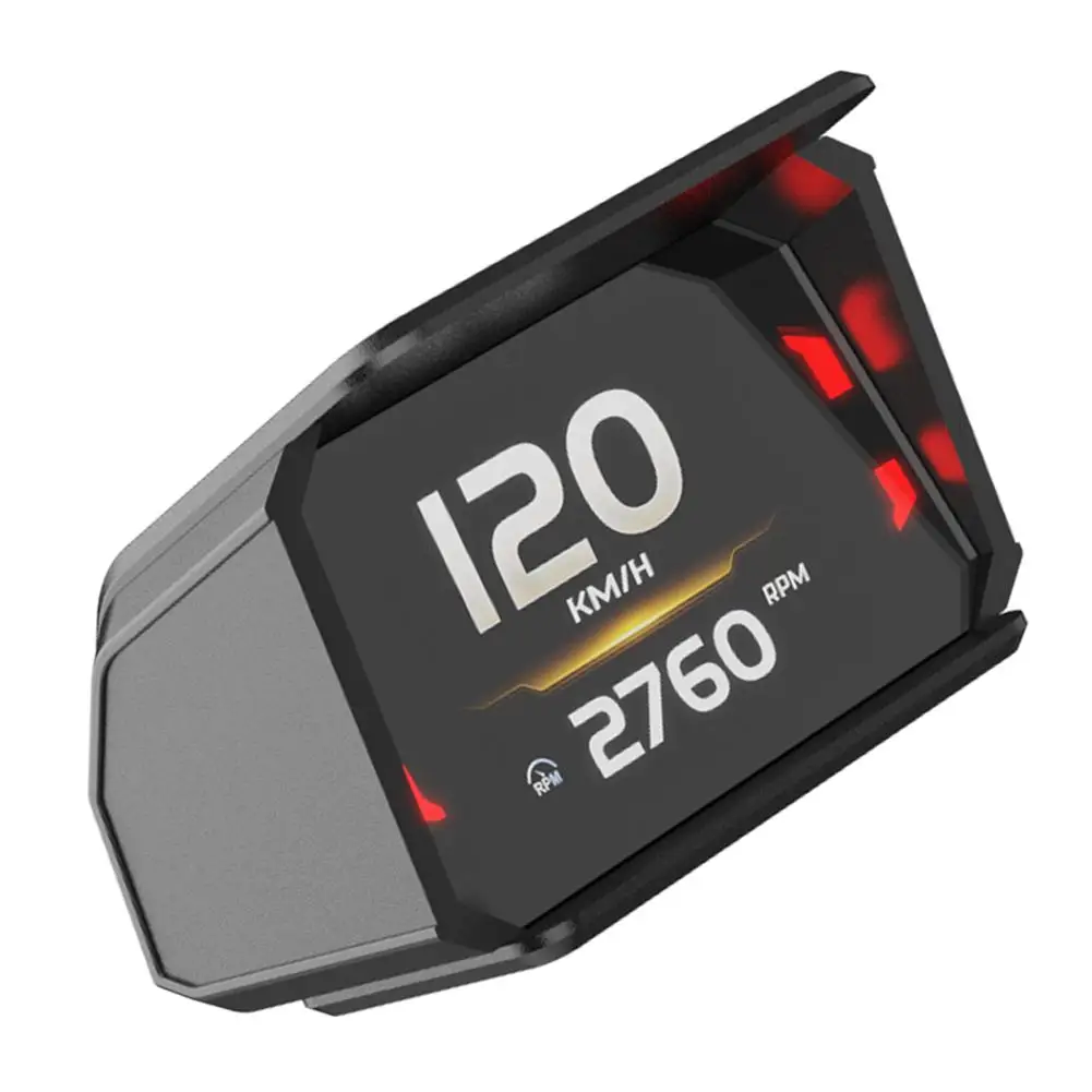 자동차 OBD + GPS HUD 헤드업 디스플레이 LCD 계기판 게이지 RPM 전압 오일 압력 터보 미터 속도계