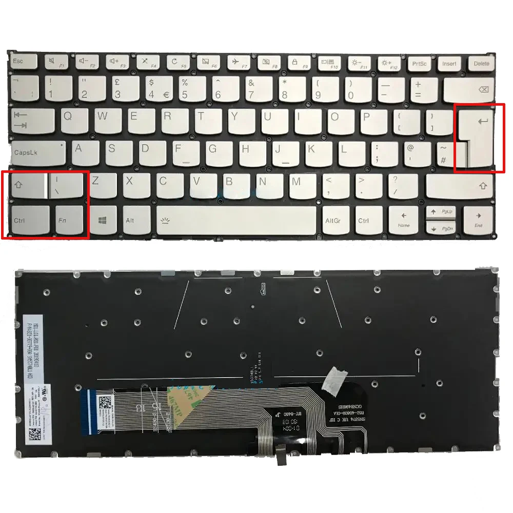 Tastiera Retroilluminata Uk Per Lenovo Yoga 530-14 530-14Arr 530-14Ikb 530S-14Ikb 530S-14 Con Retroilluminazione