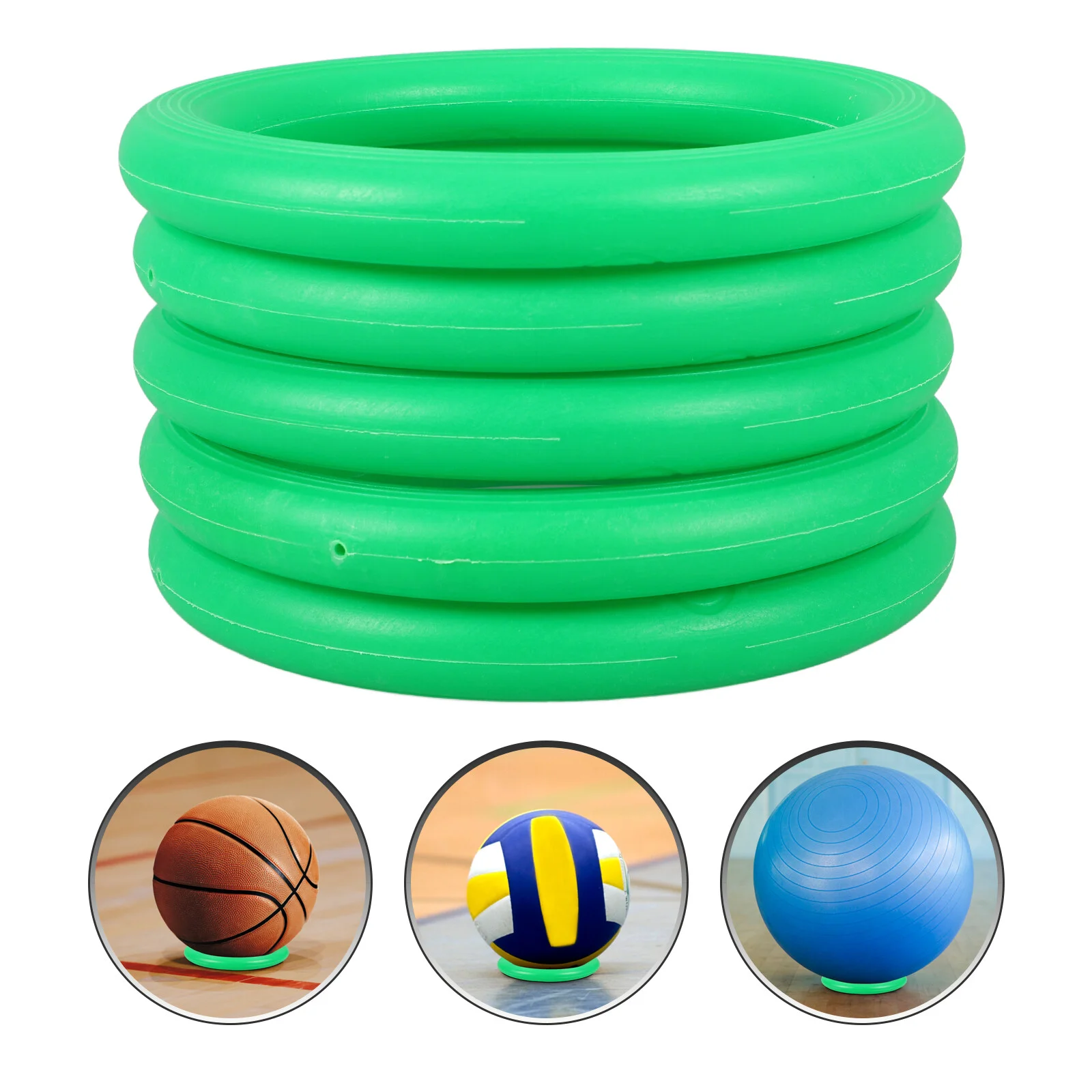 5 Pcs Gymnastics Ball Base Show Rack Basketball Display Holders Round Stand Plastic Football Volleyball Supports Bases