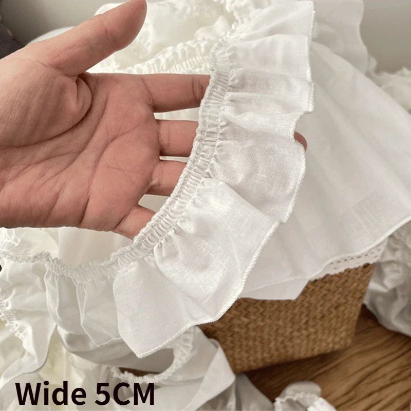 Lace Ribbon Lace Sewing Supplies Lace Sewing Accessories Cotton Ribbon 5/8/12CM Wide Cotton Needlework Ruffles Ribbon Frills Lace Apparel Fabric Pets Dolls Clothes Dress DIY Crafts Sewing Decor