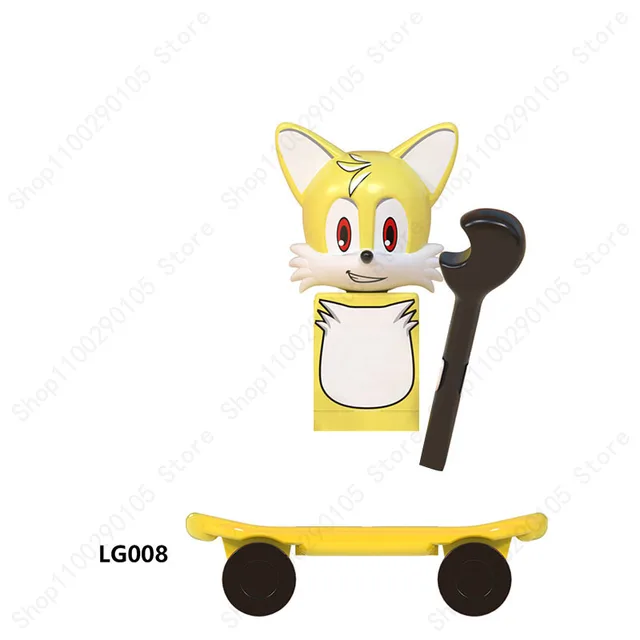 Mini Action Figure Building Block Sonic Teirusu Silver Nakkurusu Shadow Eggman Blaze Storm Knuckles KF6123 LG1001 WM6086 Bricks 008