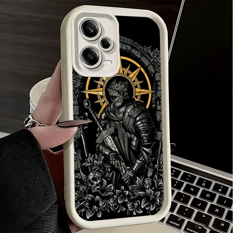 Elegant Dark Souls Gaming Silicone Phone Case - Soft Touch Protective Shell