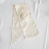 Luxury Long Chiffon Scarf Female Print Rose Thin Narrow Scarf Floral Satin Hair Band Bag Ribbon Scarfs Women Small Neckerchief 4