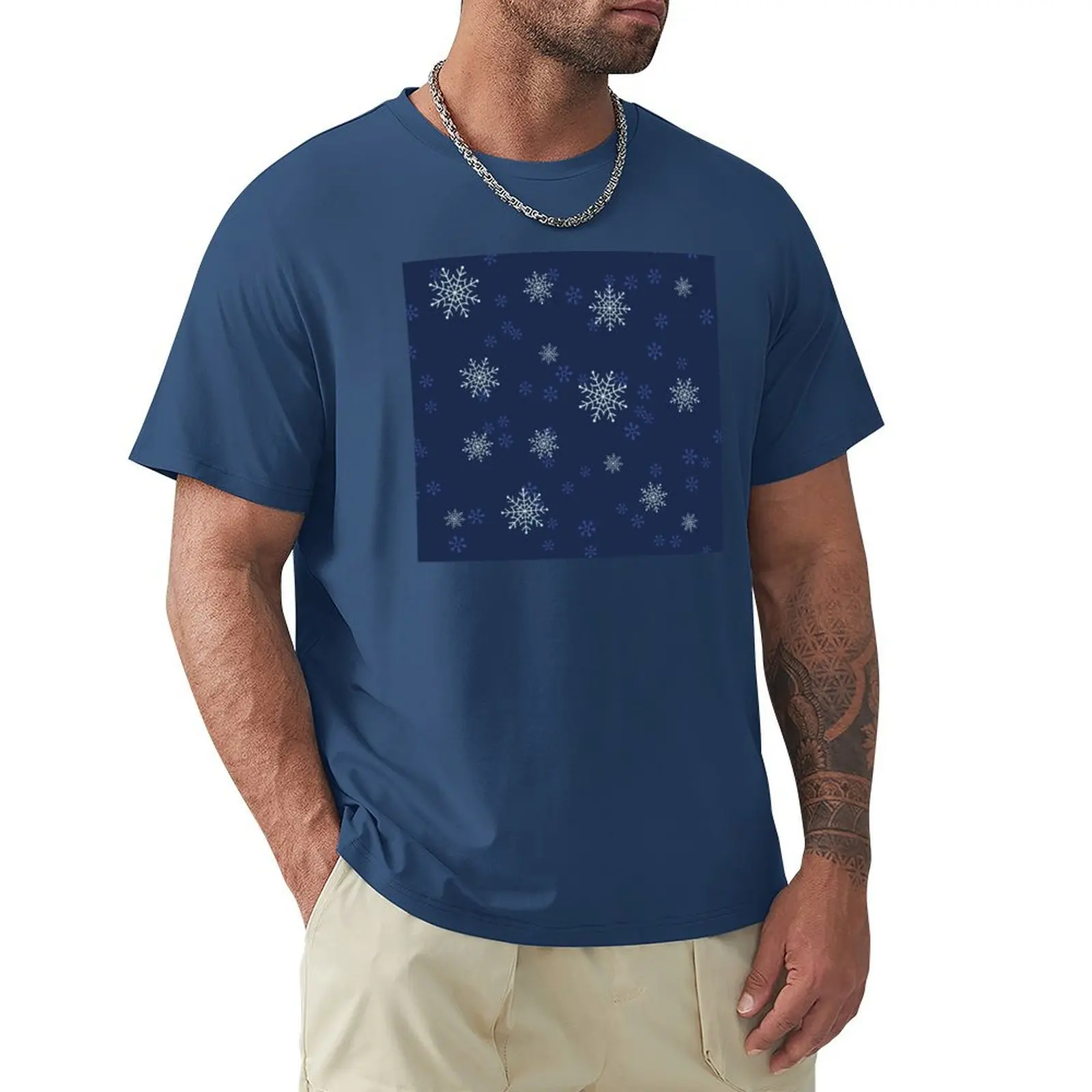 

Winter Snowflake Design T-shirt anime sports fans new edition mens tall t shirts