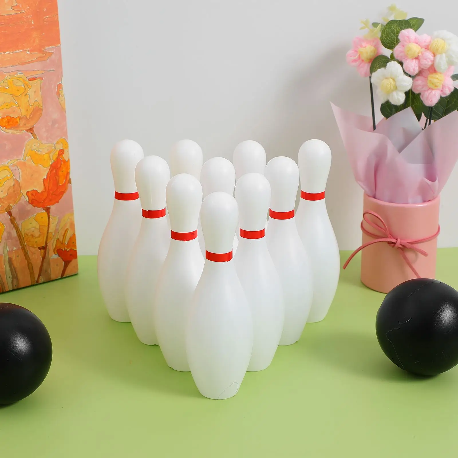 Bowling Kit Mini Bowling Set Small Pins Indoor Sports Balls Balls Outdoor Game Funny Motor Skills Game Accessory