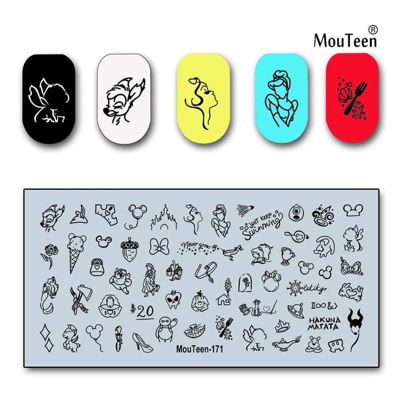 

Summer Cool Nail Stamp Girl Accessories Nail Stamping Plate for Nail Art 4.72*2.36inch #170
