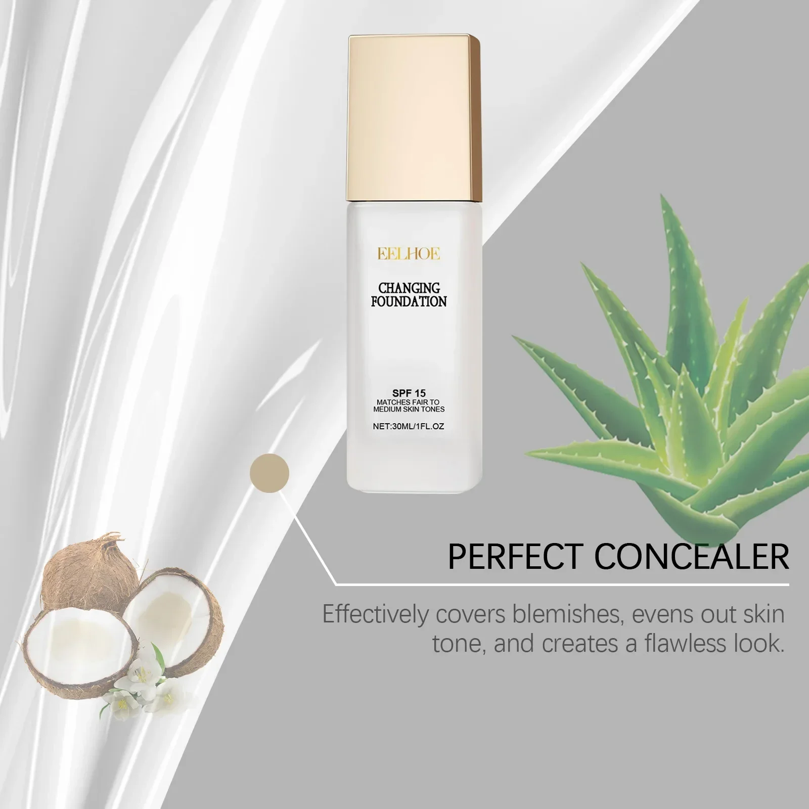 Liquid Foundation Waterproof Foundation Colour Change Foundation Spf 15 Oil Control Waterproof Sweatproof Matte Moisturizing Face Makeup Full Coverage
