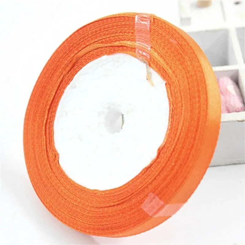 Vibrant Orange Yellow Ribbon for Decorative and Crafting Projects - 22 Meters