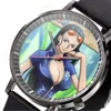 One P Watch Luffy Roronoa Zoro Wristwatch Anime Printing Watch Cartoon Quartz Electronic Watch PVC Strap Kid Party Gift 4