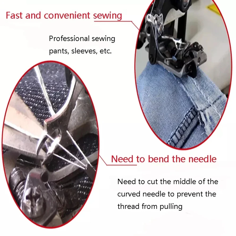 120W Household Sewing Machine Desktop Blind Stitching Machine 220V Direct Drive Clothes Fabrics Overlock Sewing Machine KX500