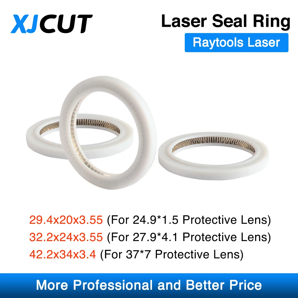 

XJCUT Raytools Sealing Ring 27.9*4.1/24.9*1.5/37*7 Protection Windows Used Spring Seal for Raytools BT210/BT240S/BM109/BM114