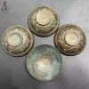 Antique Collection Of Qing Dynasty Dragon And Phoenix Auspicious Bronze Bowl Ornaments 5