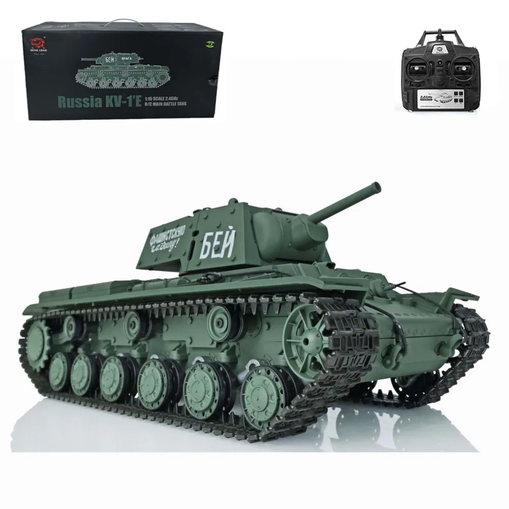 Char RC HengLong 1/16 Panzer IV prêt à rouler, vue arrière avec le système de fumée visible.