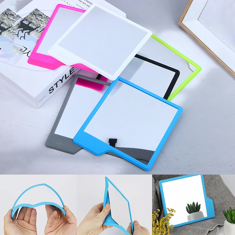 Fashion Silicone Mirror Self Grips Mirror Shatterproof Shaving Makeup Shower Silicone Travel Washroom 6 Colors 14.5x16.5x13cm 3