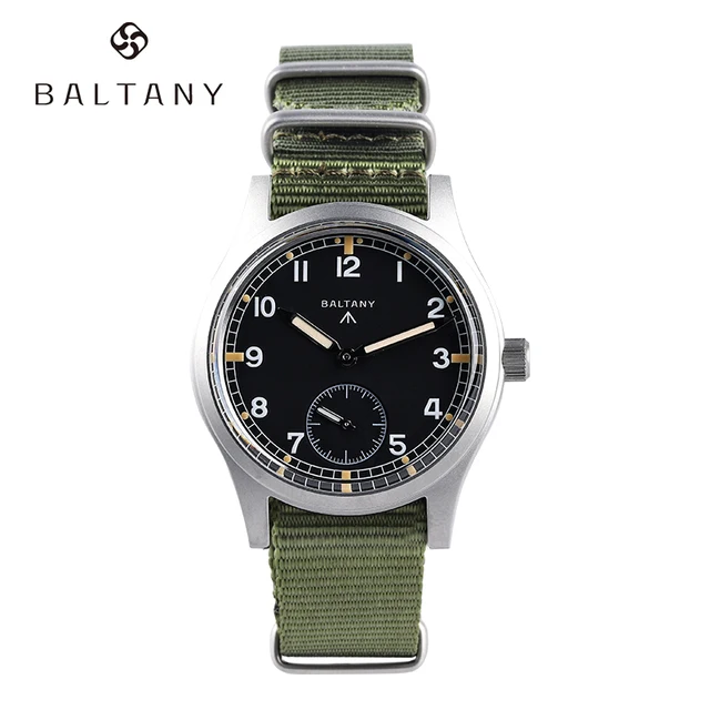 Baltany Men's Watch Small Seconds Vintage Field Quartz 36mm Sapphire 100m  Retro Army Repilca D12 Dirty Dozen Wristwatches Clock - Quartz Wristwatches  - AliExpress