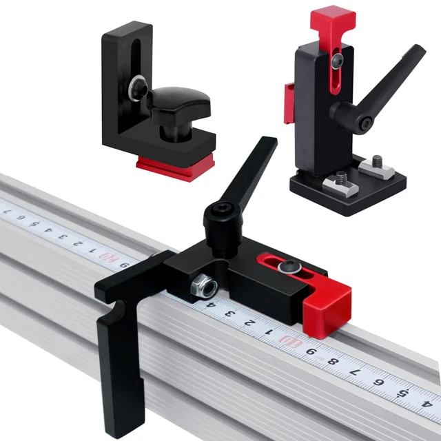 Router Table Fence Aluminum Multi T-Track Table Saw Profile Fence  Woodworking T-Slot Miter Track Connector and Fence Stoppe - AliExpress