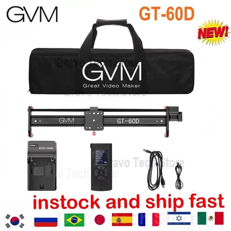 GVM GT-60D 27inch Motorized Camera Slider Video Rail Track Dolly Aluminum Alloy with Remote Control