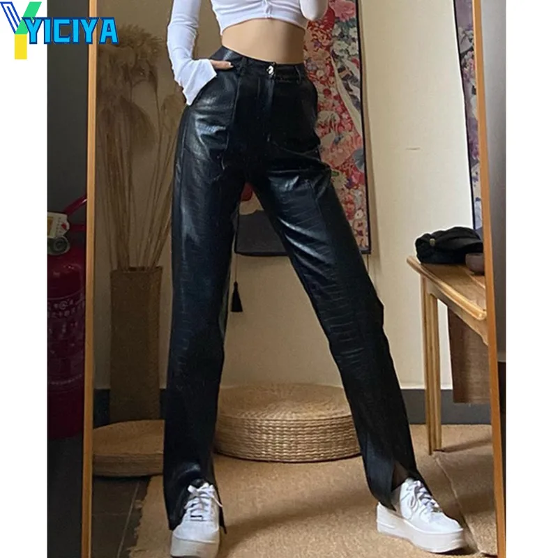 Рисунок 2 - Женские брюки YICIYA y2k из искусственной кожи